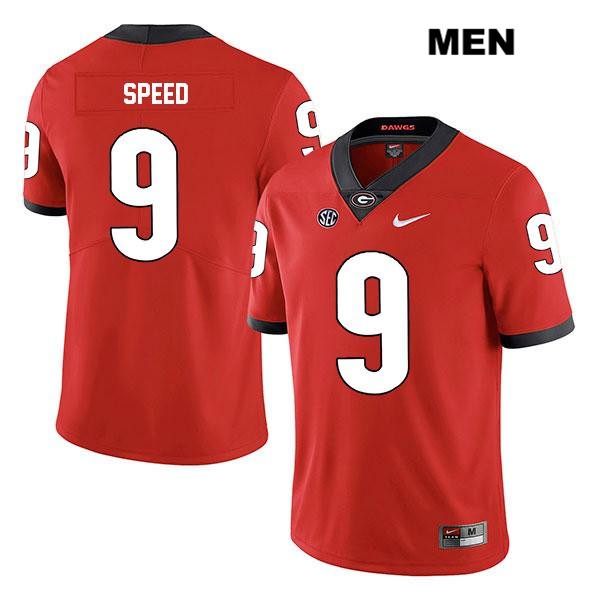 Georgia Bulldogs Men's Ameer Speed #9 NCAA Legend Authentic Red Nike Stitched College Football Jersey CEE5656CR